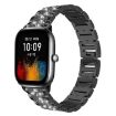 20mm Diamond Jewelry Steel Watch Band for Amazfit GTS4/3/2/2E/GT2 Mini (Black) - 1