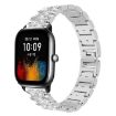 Amazfit GTS4/3/2/2E/GT2 Mini 20mm Diamond Steel Watch Band Silver - 1