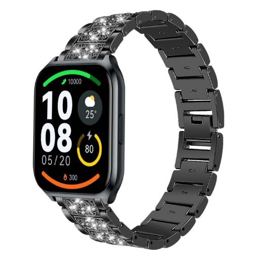 22mm Black Diamond Steel Band for Xiaomi Haylou S001/LS02 Pro/LS16 Watch - 1