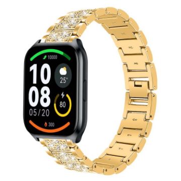 22mm Gold Diamond Steel Band for Xiaomi Haylou S001/LS02 Pro/LS16 Watch - 1
