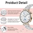 22mm Rose Gold Diamond Steel Band for Xiaomi Haylou S001/LS02 Pro/LS16 - 6