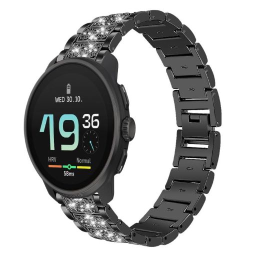22mm Black Steel Watch Band for Suunto Race S/Race/9 Peak/5 Peak - 1