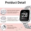 Fitbit Inspire 2/Ace 3 14mm Diamond Jewelry Steel Watch Band Silver - 3