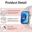 Huawei Band 10/9/8 14mm Diamond Jewelry Stainless Steel Watch Band Black - 3