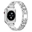 Apple Watch 42-49mm Diamond Jewelry Stainless Steel Band (Silver) - 1