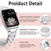 Rose Gold Diamond Jewelry Stainless Steel Band for Apple Watch 42-49mm - 4