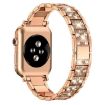 Rose Gold Diamond Jewelry Stainless Steel Band for Apple Watch 38/40/41/42mm - 1