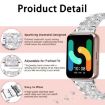 Samsung Galaxy Fit3 18mm Diamond Jewelry Stainless Steel Band Rose Gold - 4