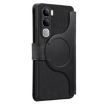 Vivo V40 Lite/V30e MagSafe RFID Wallet Leather Phone Case - Black - 3