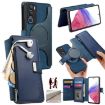 Vivo Y19s 4G Case: MagSafe RFID Zipper Wallet Leather (Blue) - 1