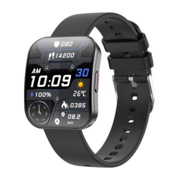 U17 1.85" Ultra-thin Curved Screen IP68 Sports Smart Watch - Black - 1