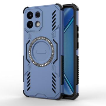 OPPO K13 5G Blue Butterfly Armor MagSafe Ring Shockproof Case - 1