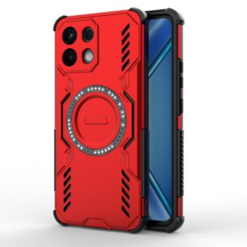 OPPO K13 5G Red Butterfly Armor MagSafe Ring Shockproof Case - 1