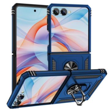 Samsung Galaxy Z Flip7 5G Shockproof Blue TPU + PC Case with Holder - 1