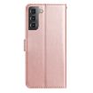 Samsung Galaxy S21+ 5G Rose Gold Leather Case with Flower Embossing - 3