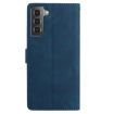 Samsung Galaxy S21+ 5G Leather Case, Rose Flower Embossed, Dark Blue - 3
