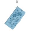 Samsung Galaxy S21 Ultra 5G Leather Case Rose Flower Embossing Sky Blue - 7