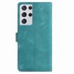 Samsung Galaxy S21 Ultra 5G Green Rose Embossed Leather Phone Case - 3