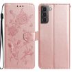 Samsung Galaxy S22 5G Rose Flower Embossed Leather Case Rose Gold - 1