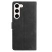Samsung Galaxy S23+ 5G Black Leather Case with Rose Flower Embossing - 3