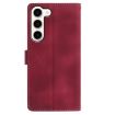 Samsung Galaxy S23+ 5G Red Rose Embossed Leather Phone Case - 3