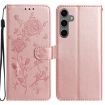 Samsung Galaxy S24 FE 5G Rose Flower Leather Case Rose Gold - 1