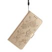 Samsung Galaxy S24+ 5G Gold Rose Flower Embossed Leather Case - 7