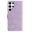 Samsung Galaxy S24 Ultra 5G Leather Case Rose Flower Embossed Purple - 3