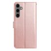 Samsung Galaxy S25 5G Rose Flower Embossed Leather Case Rose Gold - 3
