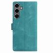 Samsung Galaxy S25 5G Green Rose Embossed Leather Phone Case - 3