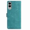Samsung Galaxy S25 Edge 5G Green Rose Embossed Leather Phone Case - 3