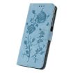 Samsung Galaxy S25+ 5G Sky Blue Rose Embossed Leather Phone Case - 5