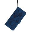 Samsung Galaxy S25 Ultra 5G Leather Case, Rose Embossed, Dark Blue - 7