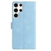 Samsung Galaxy S25 Ultra 5G Leather Case, Rose Embossed, Sky Blue - 3