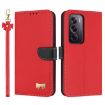 OPPO Reno12 Pro 5G Red Leather Phone Case with Hand Strap - 1