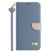 OPPO A5 5G/A3 4G Global Light Blue Leather Phone Case with Strap - 2