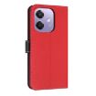 OPPO A40/A60 Red Leather Phone Case with Hand Strap - Global 4G - 3