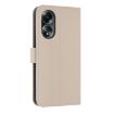 OPPO A58 4G Global Leather Phone Case with Hand Strap - Apricot - 3