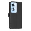 OPPO Reno11 F/F21 Pro India Black Leather Phone Case with Hand Strap - 3