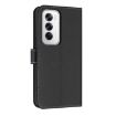 OPPO Reno12 5G Global Leather Phone Case with Hand Strap - Black - 3