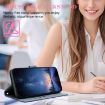 OPPO Reno13 5G Dark Blue Leather Phone Case with Hand Strap - 5
