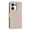OPPO Reno13 5G Apricot Leather Phone Case with Metal Bow & Hand Strap - 3