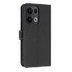OPPO Reno13 Pro 5G Black Leather Phone Case with Hand Strap - 3