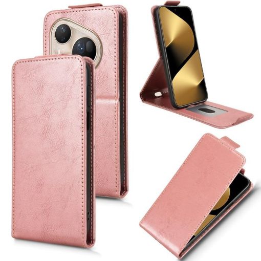 Huawei Pura 80 Pro 5G Rose Gold Magnetic Flip Leather Case with Buckle - 1