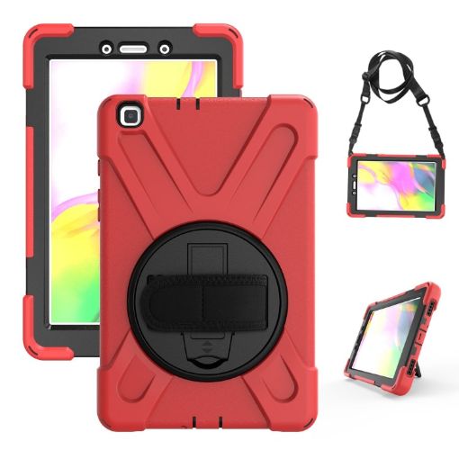 Shockproof Red Silicone + PC Case for Samsung Tab A 8.0 (2019) T290/T295 - 1