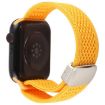 Magnetic Buckle Knitted Nylon Watch Band for Apple Watch 46/49/45/44mm Yellow-Orange - 2