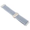 Magnetic Buckle Knitted Nylon Watch Band 18mm - Pearl Grey - 3