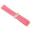Pink 18mm Magnetic Buckle Breathable Knitted Nylon Watch Band - 3