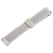 Pearl White 18mm Magnetic Buckle Knitted Nylon Watch Band - 4
