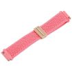 Magnetic Buckle 20mm Pink Knitted Nylon Watch Band - Breathable Strap - 4